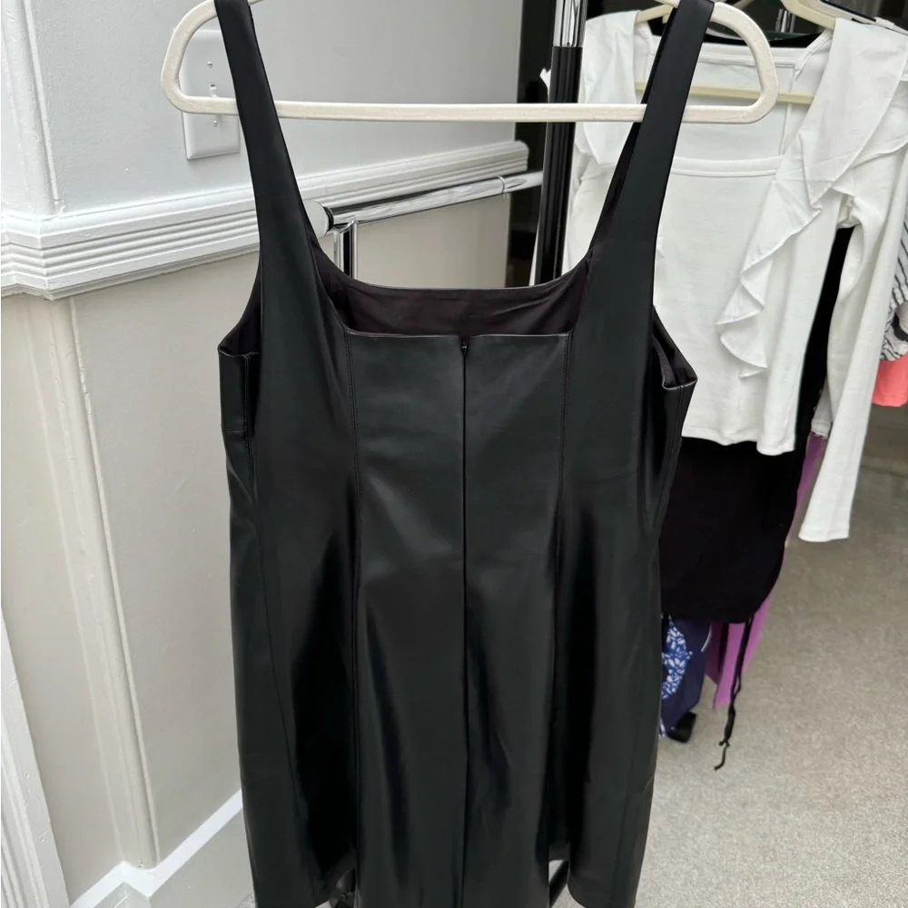 Anthropologie Maeve Faux Leather Mini Dress NWOT Size 14 - Picture 5 of 8